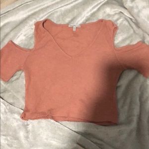 Charlotte Russe Open-Shoulder Crop Top